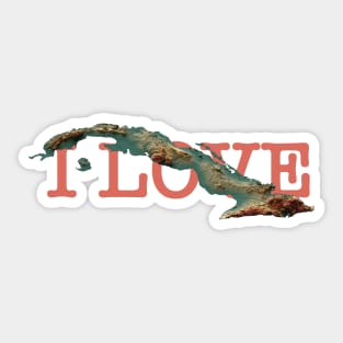 I LOVE CUBA Sticker